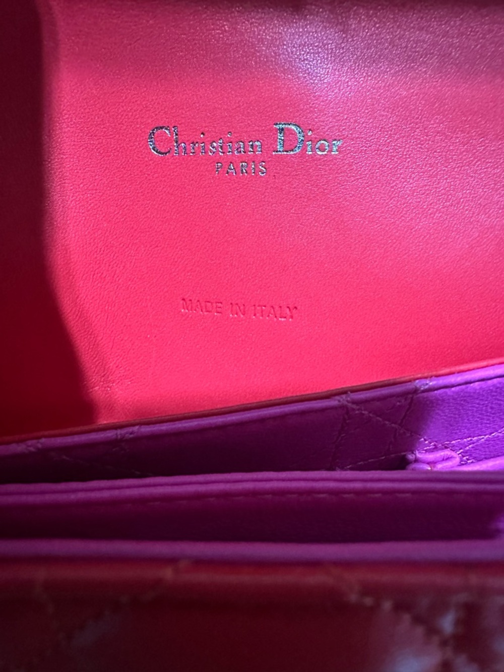 LIKE NEW - Miss Dior Cannage Red Shoulder Bag with Silver Hardware - NO CALLOUTS - Picture 14 of 15